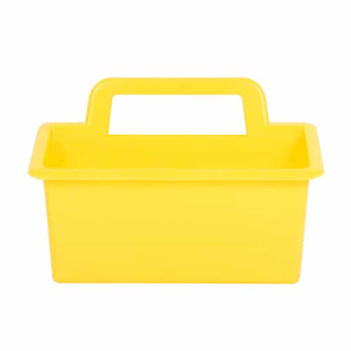 Office Works 4 Compartment Caddy - Yellow Perspective: front