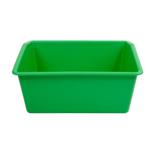 Office Works Plastic Book Bin - Green Perspective: front