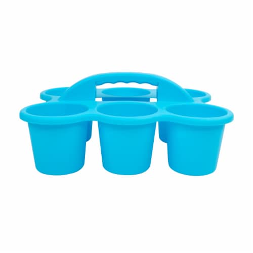 Office Works 6 Cup Caddy - Light Blue Perspective: front