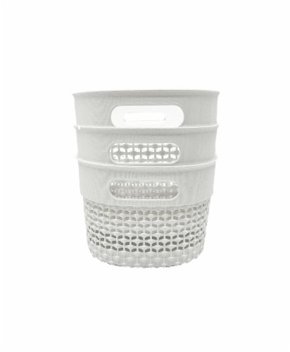 Everyday Living Stereo Basket Set - White Perspective: front