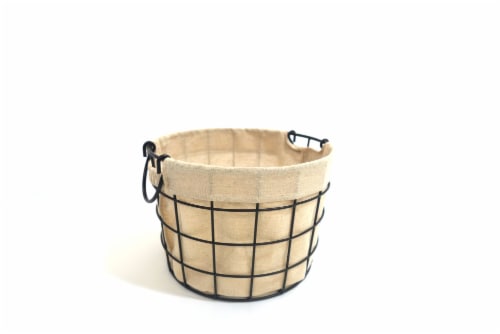 HD Designs Large Round Wire Basket with Liner Perspective: front
