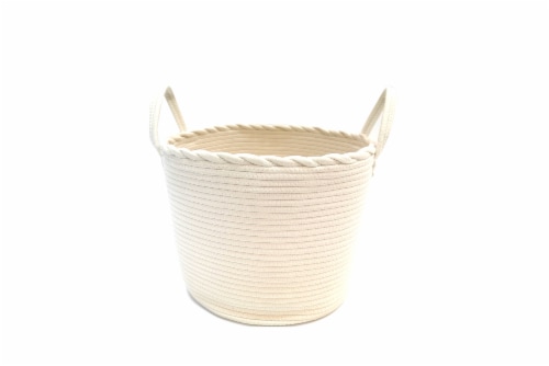 HD Designs Medium Woven Fabric Rope Basket Perspective: front