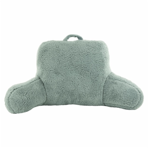 Everyday Living Sherpa Bedrest Pillow - Ocean Green Perspective: front