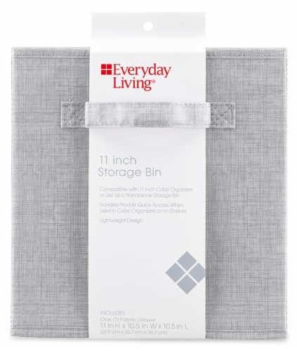 Everyday Living Fabric Drawer Tonal Alloy - Gray Perspective: front