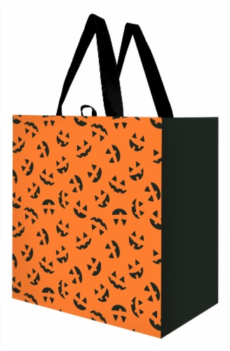 Earthwise Halloween Jack-O'-Lantern Reusable Tote Perspective: front