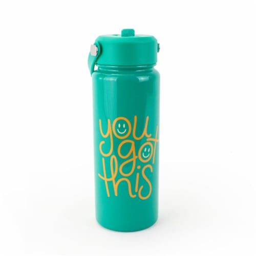 Everyday Living Stainless Steel Water Bottle - Green You Got This Perspective: front