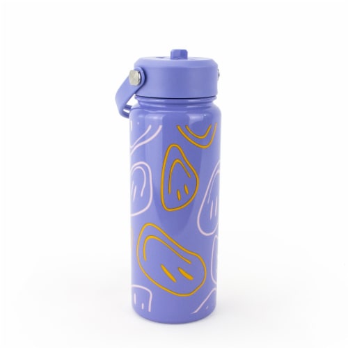 Everyday Living® 24oz Bottle - Purple Smiles Perspective: front