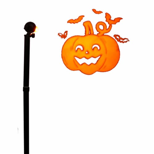Holiday Home LED Pumpkin Projector Stake - Orange Perspective: front
