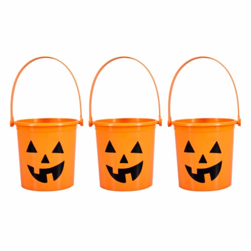 Holiday Home Pumpkin Mini Treat Buckets Perspective: front