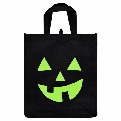 Holiday Home Black Pumpkin Treat Bag Perspective: front