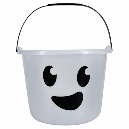 Holiday Home Ghost Glow in the Dark Treat Bucket Perspective: front