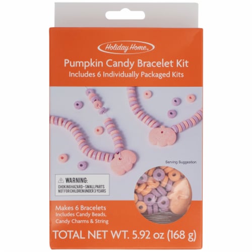Holiday Home® Pumpkin Candy Bracelet Kit Multipack Perspective: front