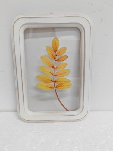 Holiday Home 11.8 Inch Yellow Leaf Wall Decor Perspective: front