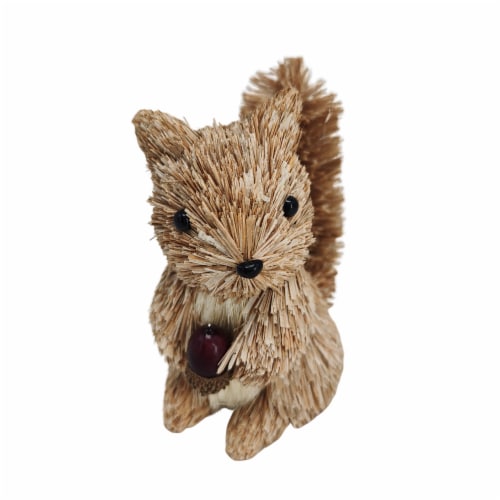 Holiday Home 4.9 Inch Rattan Squirrel Perspective: front