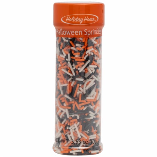 Holiday Home® Halloween Jimmies Sprinkles - Orange Black & White Perspective: front
