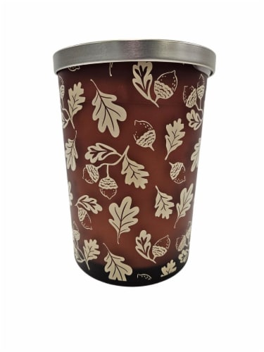 HD Designs Frosted Jar Candle - Harvest Spice Perspective: front