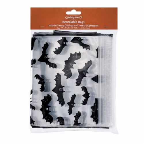 Holiday Home® Resealable Treat Bags and Headers - Bats Perspective: front