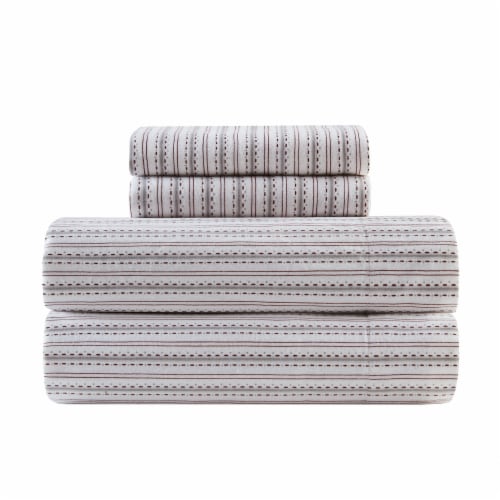 HD Designs Flannel Sheet Set - Stripe Perspective: front