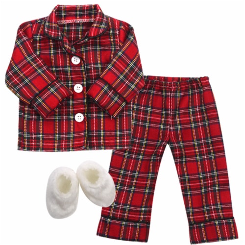 Sophia's Doll Clothes Flannel Pajamas & Slippers Set, 1 - Kroger