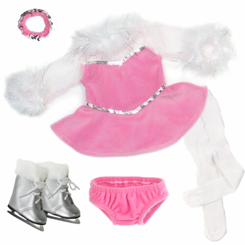 Sophia s Ice Skating Dress Skates for 18 Dolls Pink 1 Gerbes
