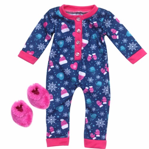 Sophia's - 15  Doll - Onsie Pajama w/Slippers - Blue Perspective: front