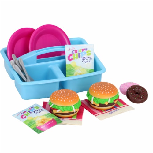 Sophia s 17 Piece Picnic Caddy Food Set for 18 Dolls Multicolor