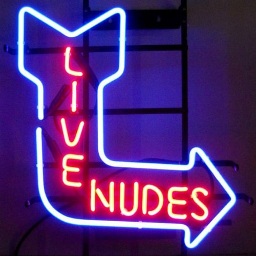 Neonetics Indoor Decoratives Live Nudes Neon Sign Black Finished Metal Grid 1 unit Kroger