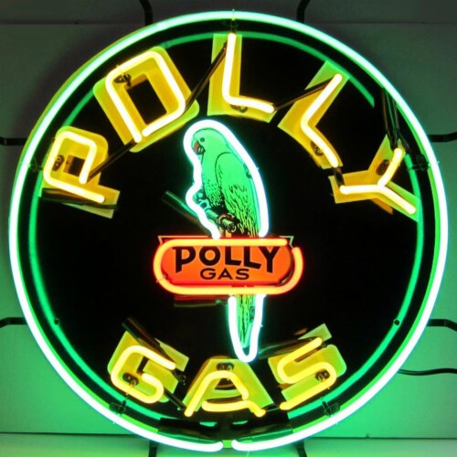 Neonetics Home Indoor Pub Restaurant Hotel Room Decorative Polly Gas Neon Sign Perspective: front