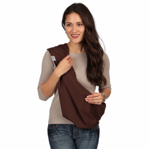 HugaMonkey Baby Sling Carrier for Newborn Babies, Infants and Toddlers - Brown, Medium Perspective: front