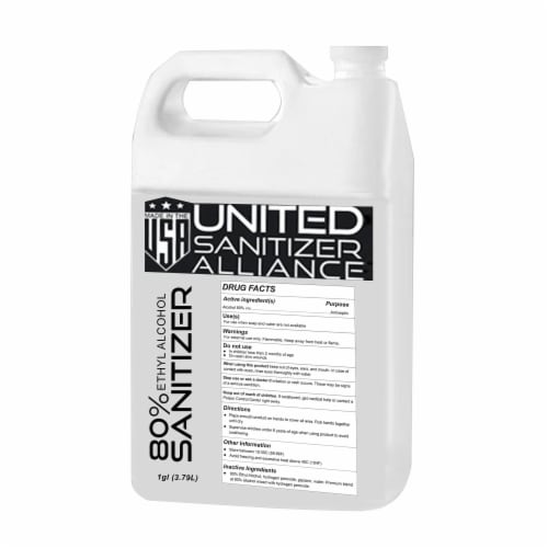 United Sanitizer Multipurpose Bulk Liquid Based Hand Sanitizer - 1 Gallon Perspective: front