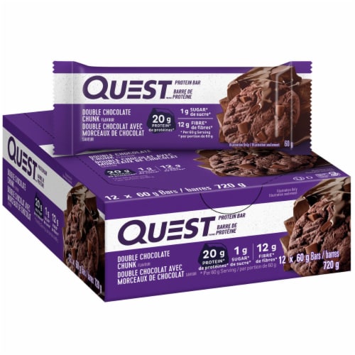 Quest® Double Chocolate Chunk Protein Bars Perspective: front