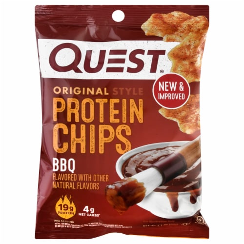 Quest Original Style BBQ Protein Chips Perspective: front