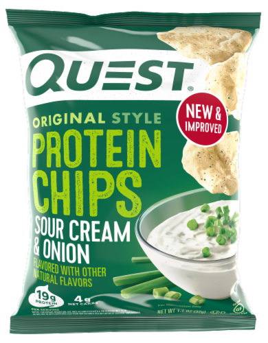 Quest® Protein Chips - Sour Cream & Onion Perspective: front