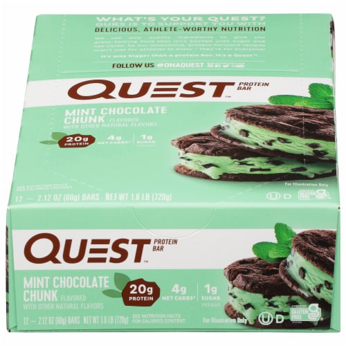 Quest™ Mint Chocolate Chunk Protein Bars Perspective: front