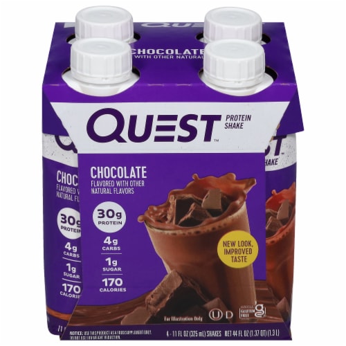Quest™ Ready to Drink Chocolate Protein Shakes Perspective: front