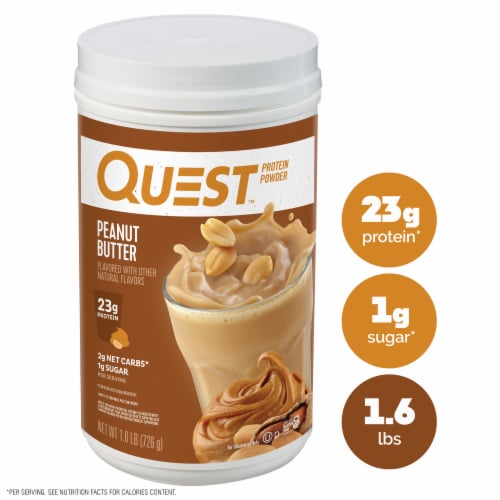 Quest Peanut Butter Flavored Protein Powder Perspective: front