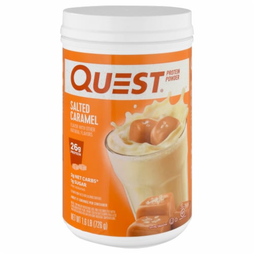 Quest Salted Caramel Protein Powder Perspective: front