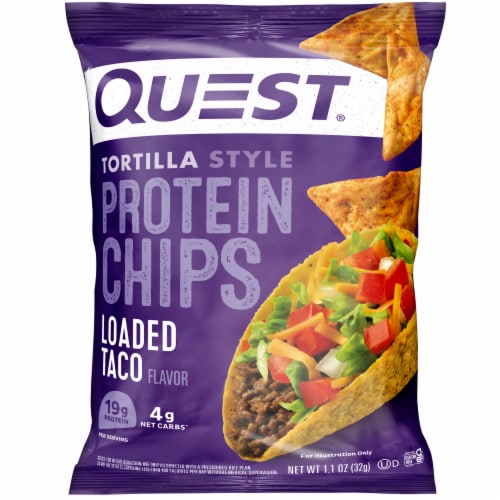 Quest® Tortilla Style Loaded Taco Protein Chips Perspective: front