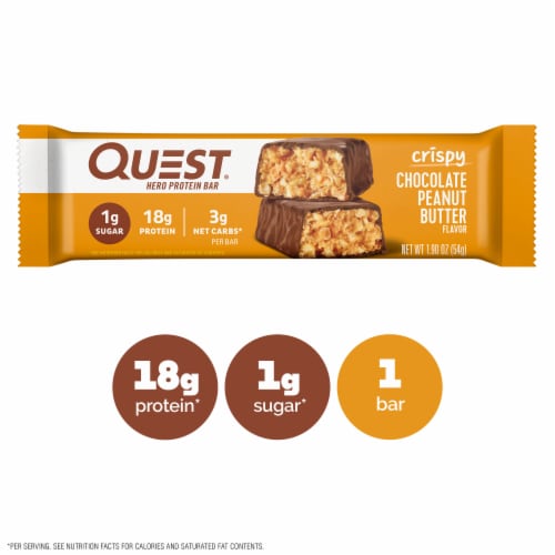 Quest® Crispy Chocolate Peanut Butter Hero Protein Bar, 1.9 oz - Smith ...