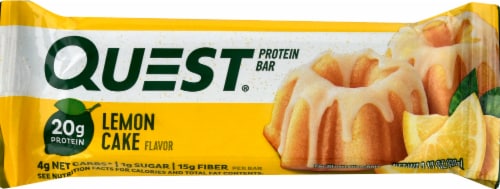 Quest Lemon Cake Protein Bars Perspective: front