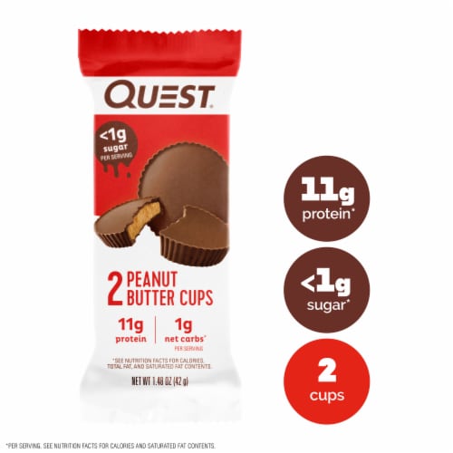 Quest Peanut Butter Cups 1.48 oz Perspective: front