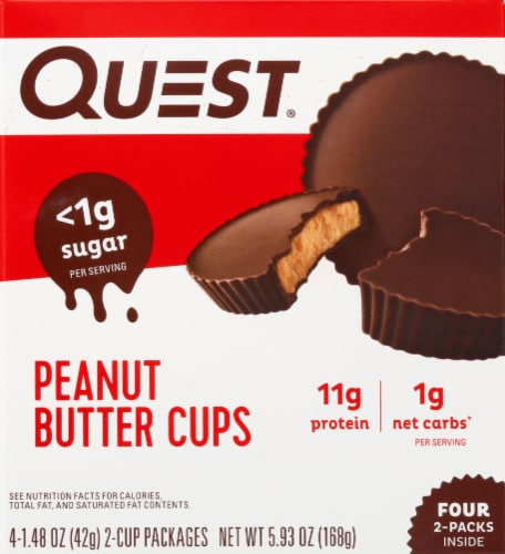 Quest Protein Low Sugar Peanut Butter Cups Perspective: front