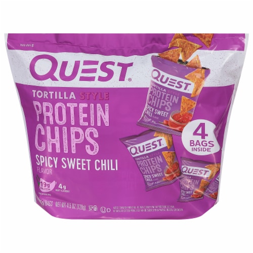 Quest® Spicy Sweet Chili Tortilla Protein Chips Multipack Perspective: front