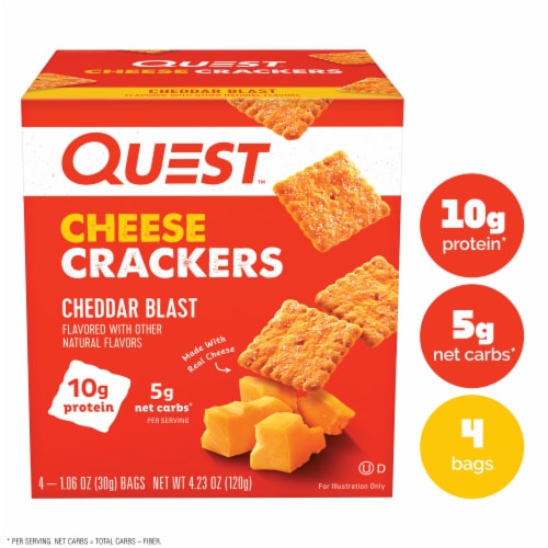Quest® Cheddar Blast Cheese Crackers Perspective: front
