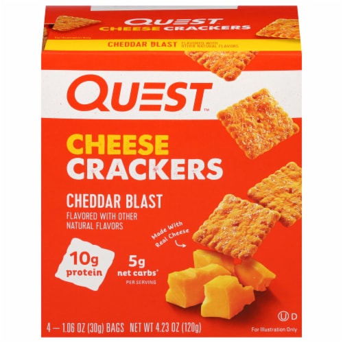 Quest® Cheddar Blast Cheese Crackers Perspective: front