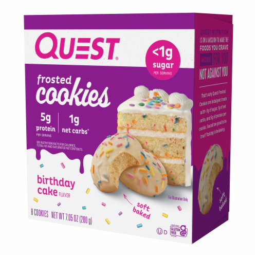 Quest® Birthday Cake Frosted Protein Cookies Perspective: front