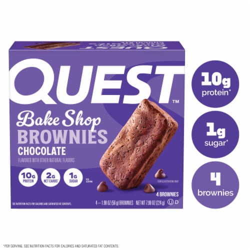 Quest™ Bake Shop Chocolate Protein Brownie Bars Perspective: front