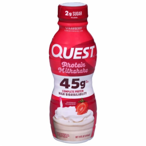 Quest™ Nutrition High Protein Strawberry Milkshake Perspective: front