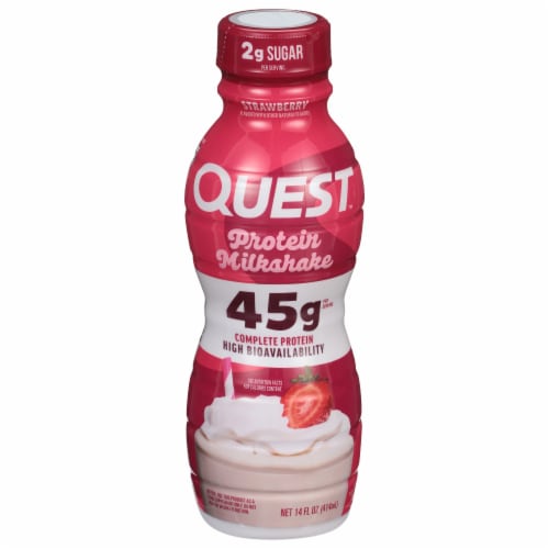 Quest™ Nutrition High Protein Strawberry Milkshake Perspective: front