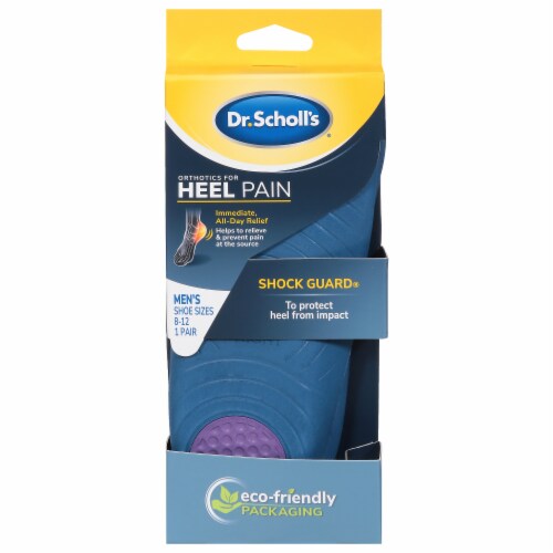Dr. Scholl's® Men's Orthotics for Heel Pain Shock Guard® Perspective: front